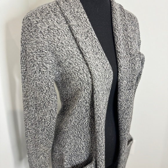 W By Worth Heather Long Sleeve Front Open 100% Wool Cardigan with Pockets (P) - Picture 4 of 9